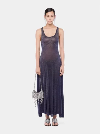 Ausgestelltes Strickkleid mit Hotfix-Details