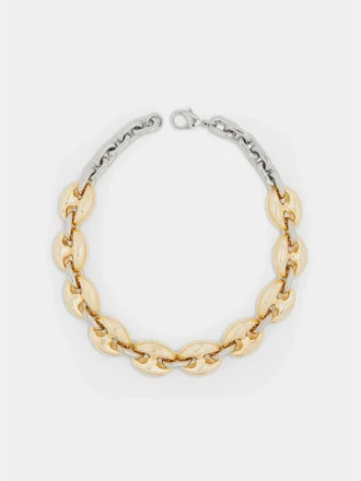 Acht klobige Gold-/Silberkette