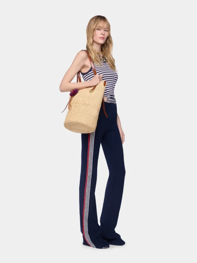 Ausgestellte Hose aus Frottee-Jersey