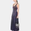 Ausgestelltes Strickkleid mit Hotfix-Details