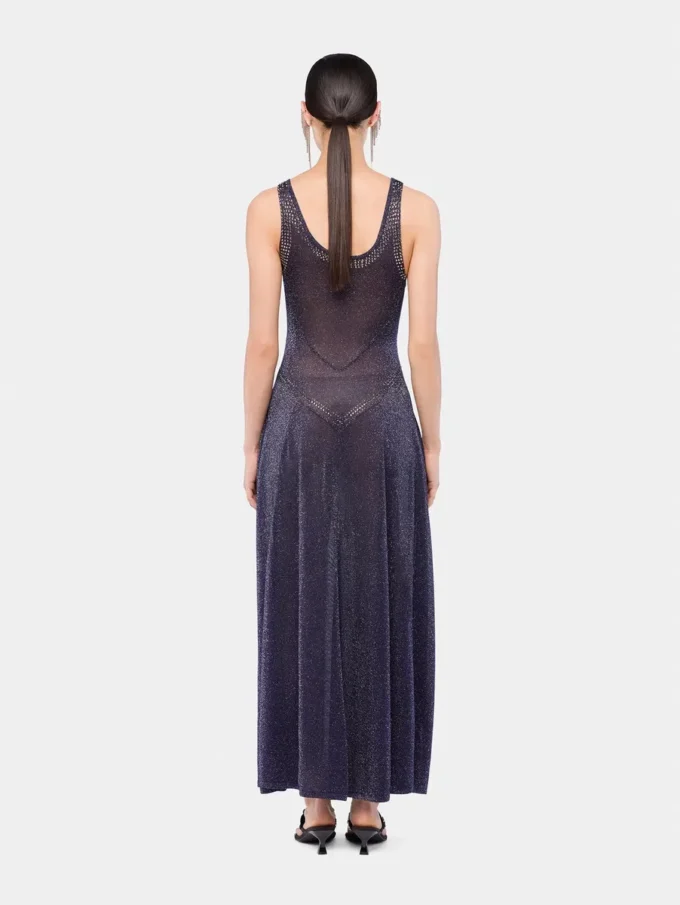 Ausgestelltes Strickkleid mit Hotfix-Details