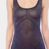 Ausgestelltes Strickkleid mit Hotfix-Details