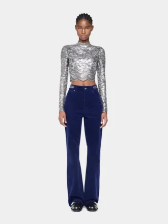 Crop-Top aus Spitze