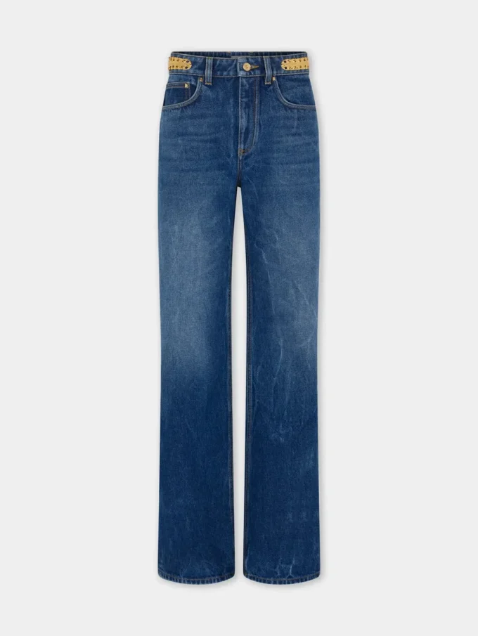 Baggy-Jeans aus dunkel gewaschenem Denim
