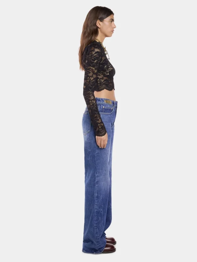 Baggy-Jeans aus dunkel gewaschenem Denim