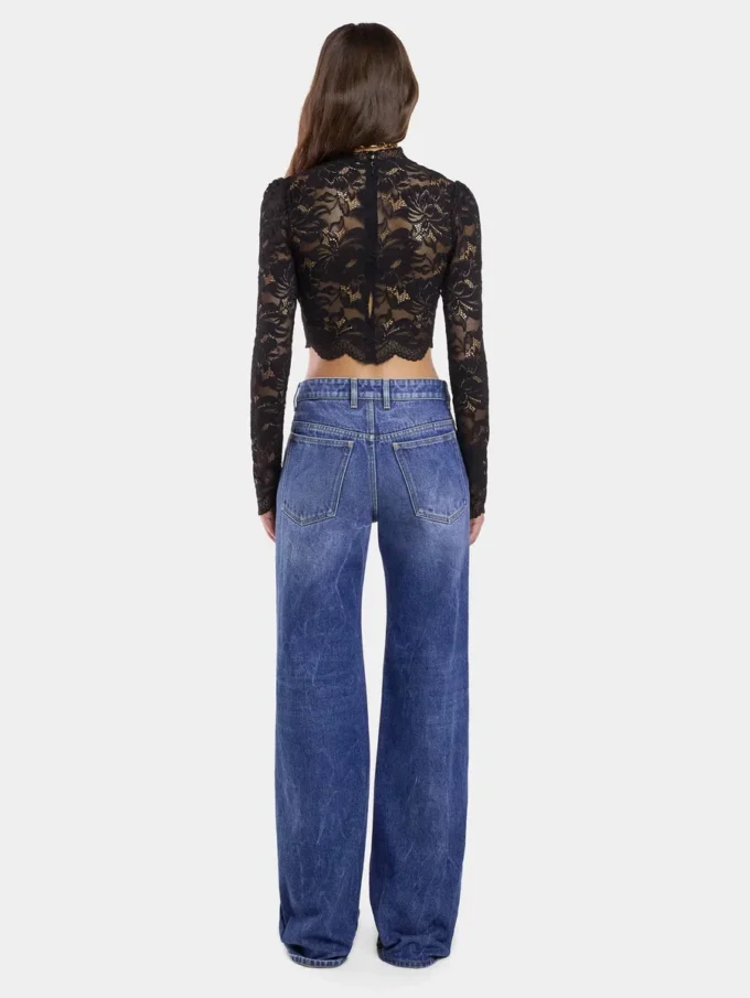 Baggy-Jeans aus dunkel gewaschenem Denim