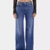 Baggy-Jeans aus dunkel gewaschenem Denim