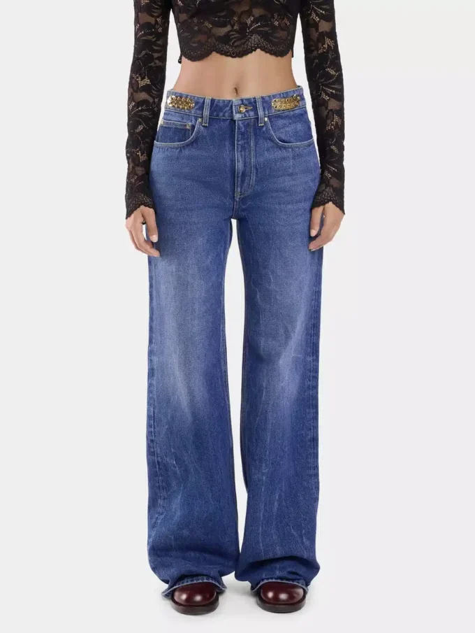 Baggy-Jeans aus dunkel gewaschenem Denim