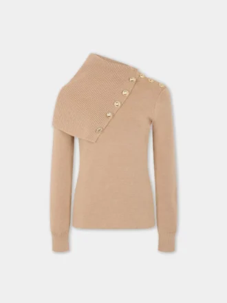 Beiger Pullover aus Wolle