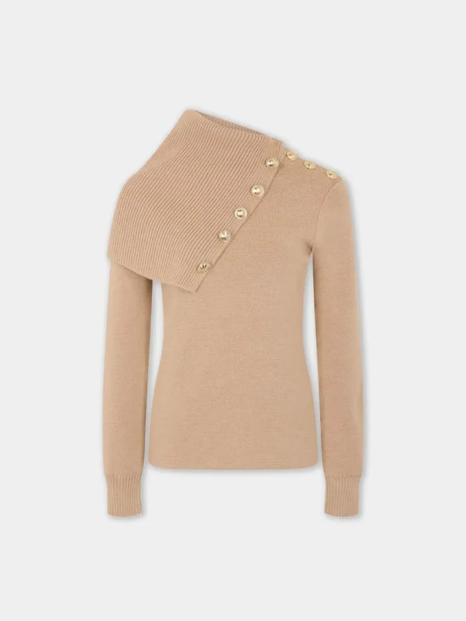 Beiger Pullover aus Wolle