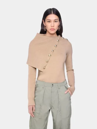 Beiger Pullover aus Wolle