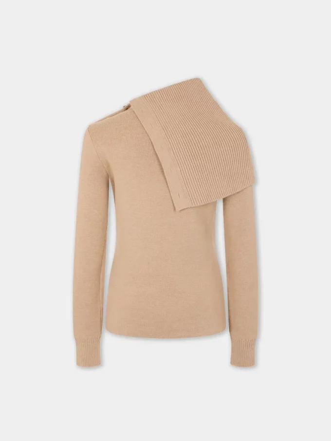 Beiger Pullover aus Wolle
