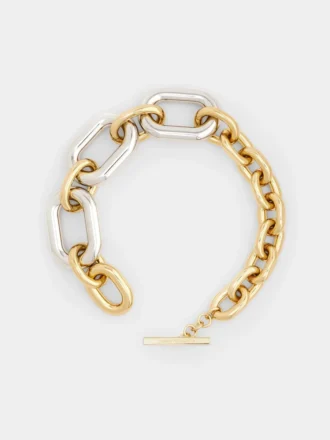 Übergroße XL-Gliederkette in Gold und Silber