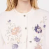 Bestickte Strickjacke aus Wolle