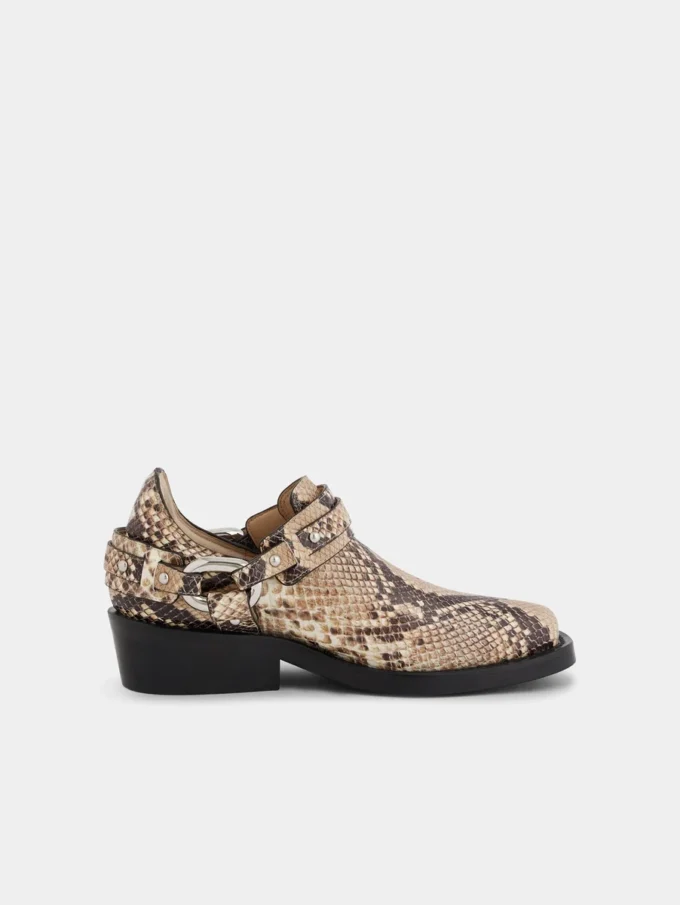 Biker-Stiefeletten aus Leder