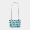 Blaue Nano-Tasche mit Glitzer