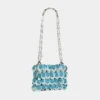 Blaue Nano-Tasche mit Glitzer
