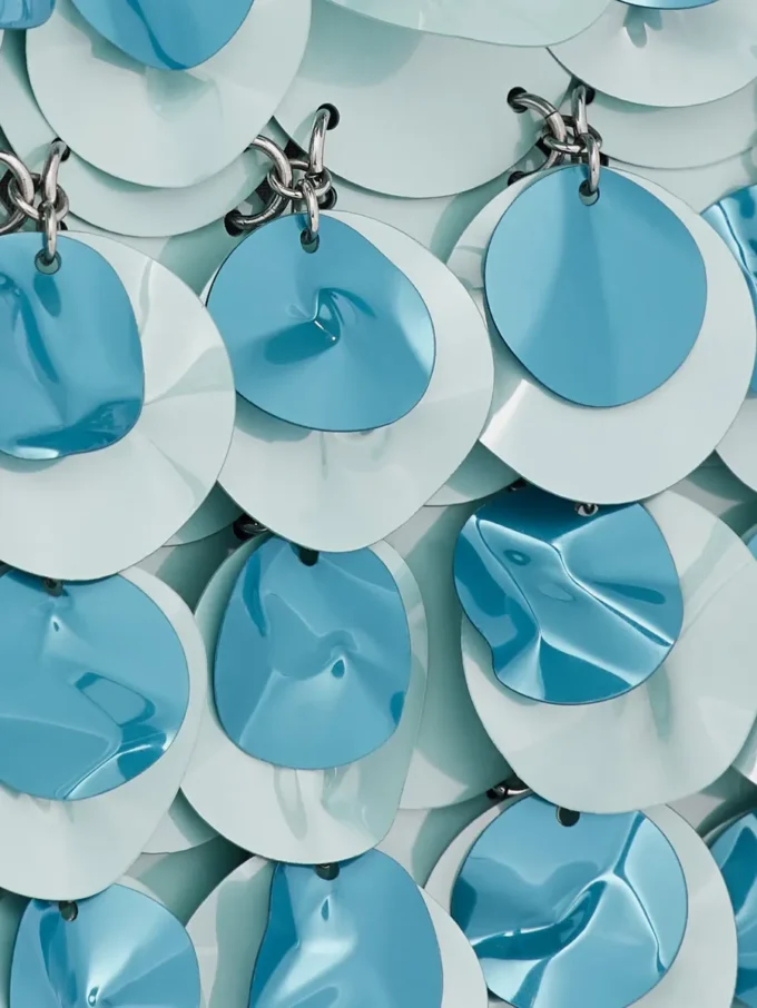 Blaue Nano-Tasche mit Glitzer