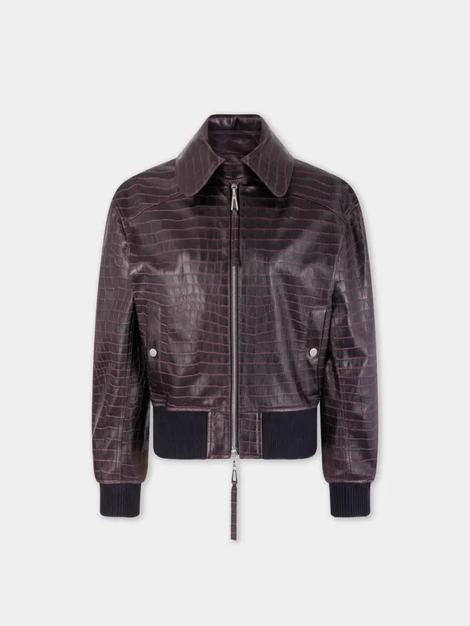 Bomberjacke aus Leder