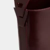Burgunderrote Stiefel aus glattem Leder