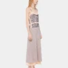 Chiffonkleid mit silbernen Pailletten