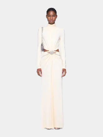 cremefarbenes langes jerseykleid 1 330x439 - Cremefarbenes langes Jerseykleid