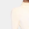 Cremefarbenes langes Jerseykleid