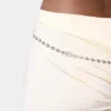 Cremefarbenes langes Jerseykleid