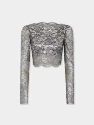 Crop-Top aus Spitze