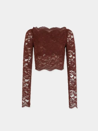 Crop-Top aus Spitze