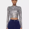 Crop-Top aus Spitze