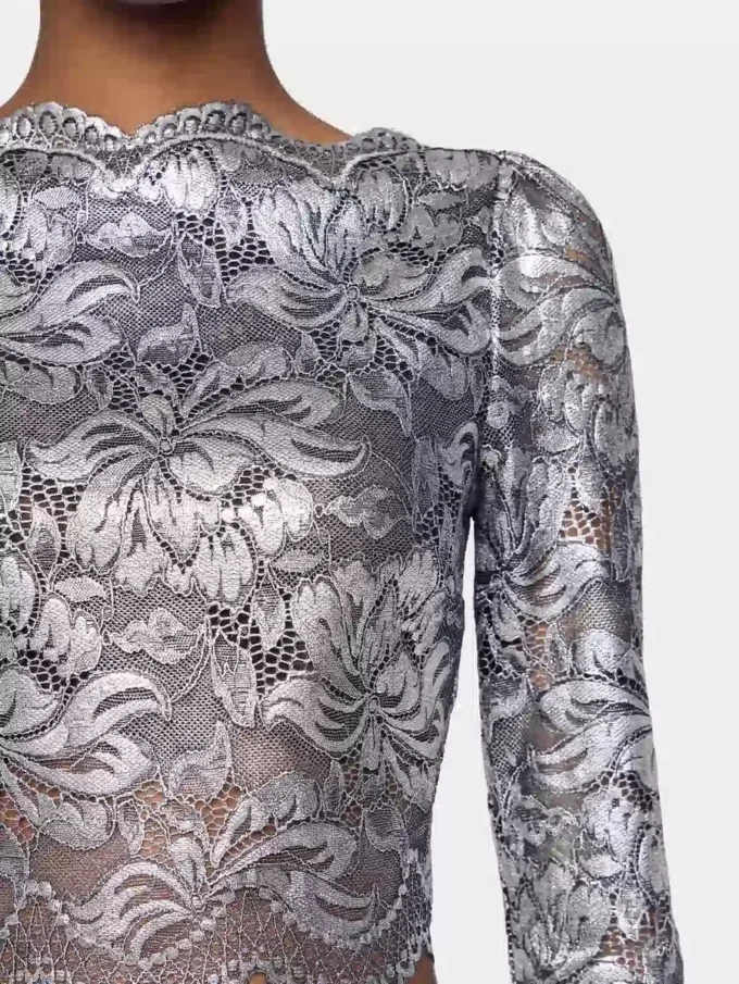 Crop-Top aus Spitze