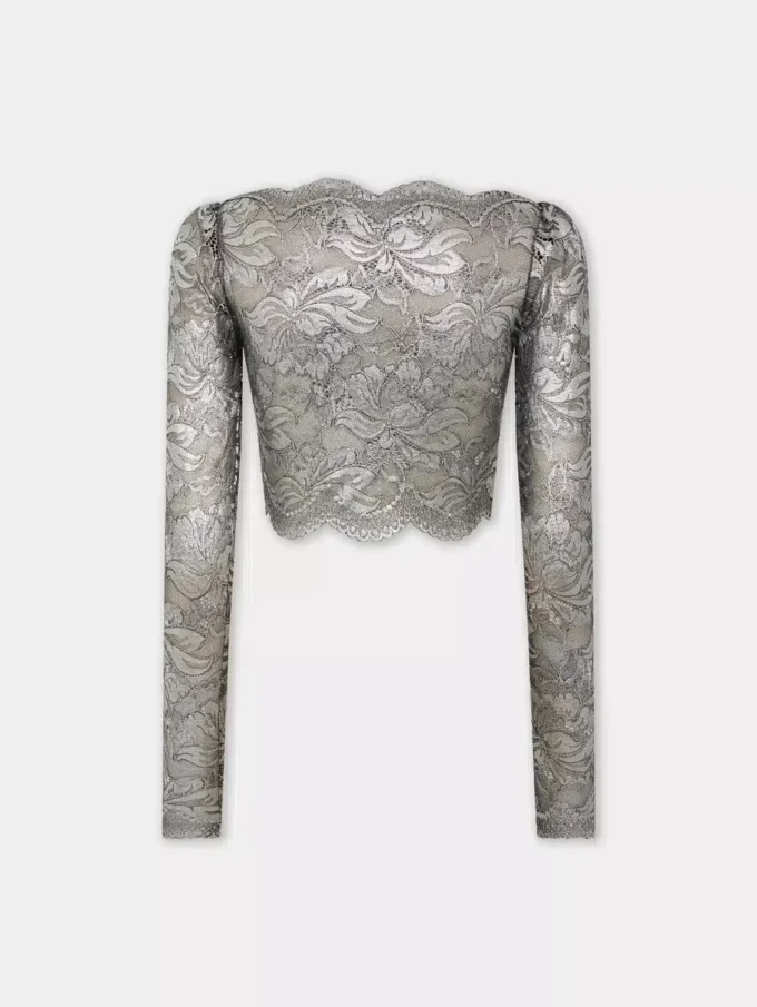 Crop-Top aus Spitze