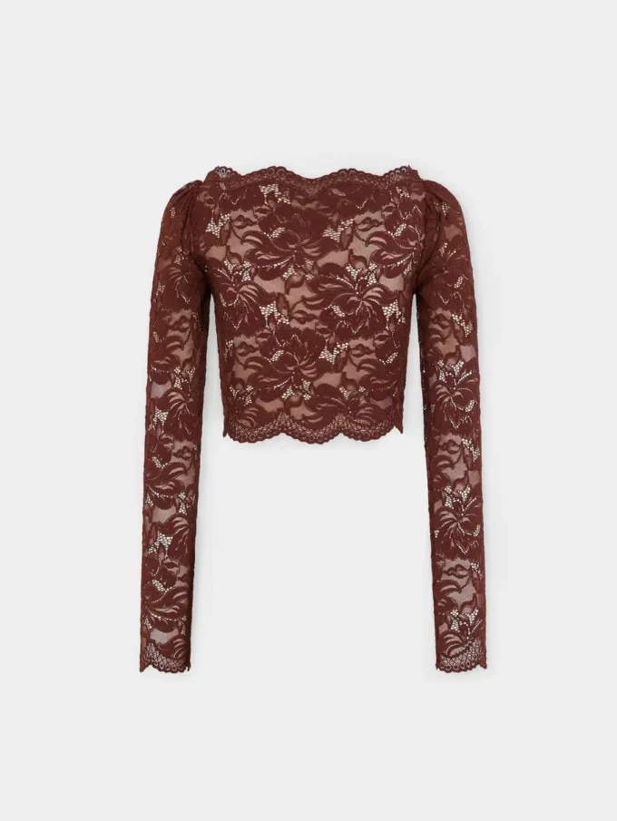 Crop-Top aus Spitze