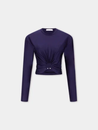 Crop-Top mit Piercing-Detail