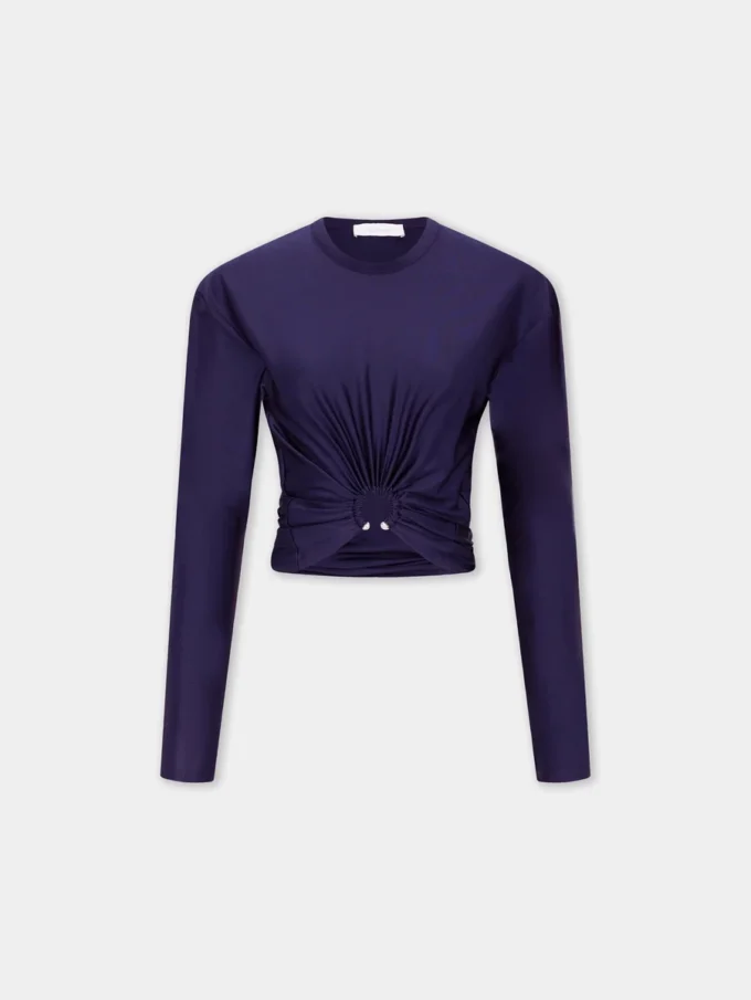 Crop-Top mit Piercing-Detail