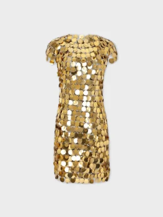 Das ikonische goldene Sparkle-Disc-Kleid