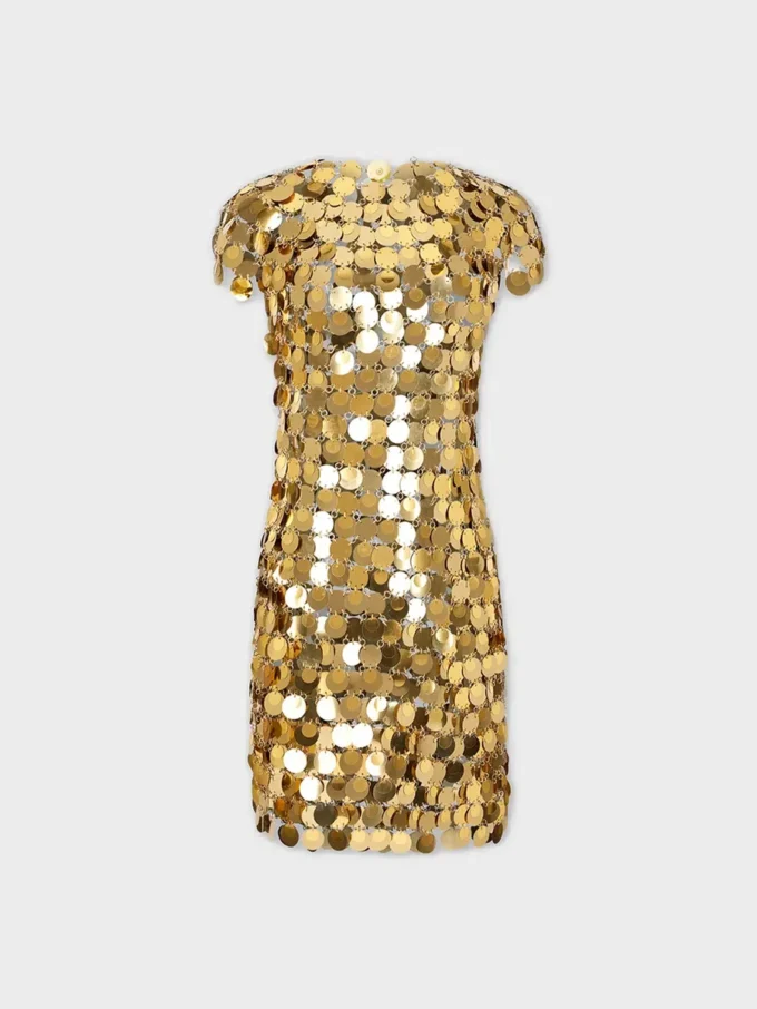 Das ikonische goldene Sparkle-Disc-Kleid Das ikonische goldene Sparkle-Disc-Kleid
