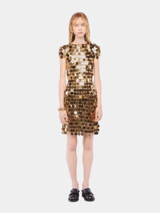 Das ikonische goldene Sparkle-Disc-Kleid