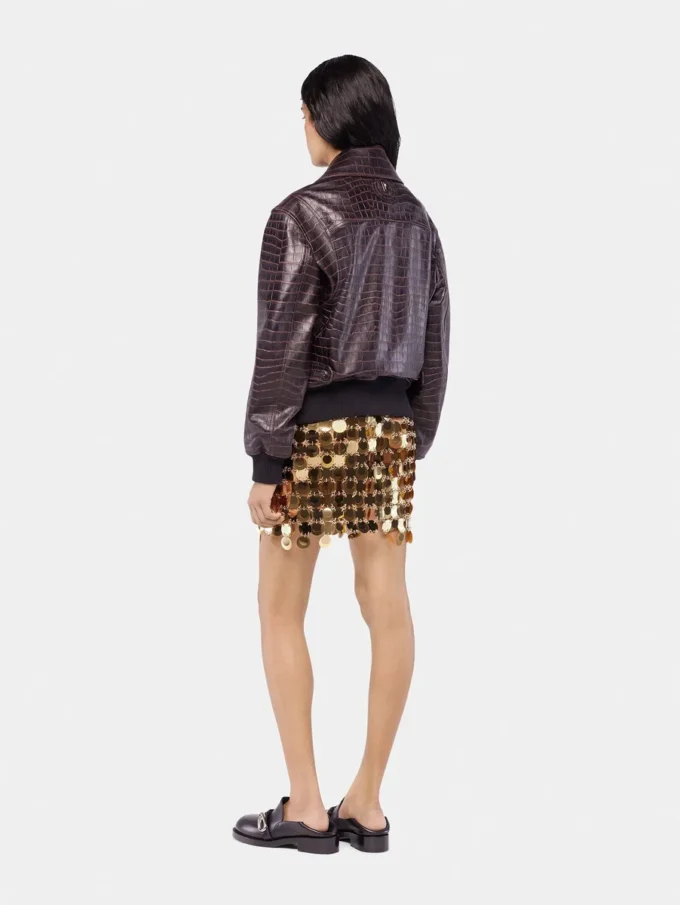 Der Rock mit goldenen Glitzerscheiben Der Rock mit goldenen Glitzerscheiben