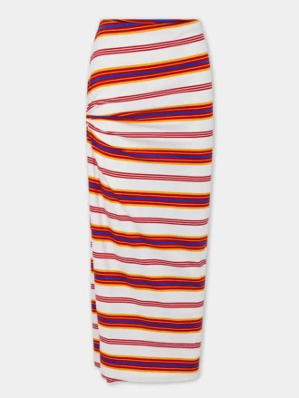 Drapierter langer Rock aus Jersey