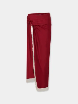 Drapierter Midirock aus Jersey