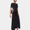 Drapiertes langes Kleid aus Jersey