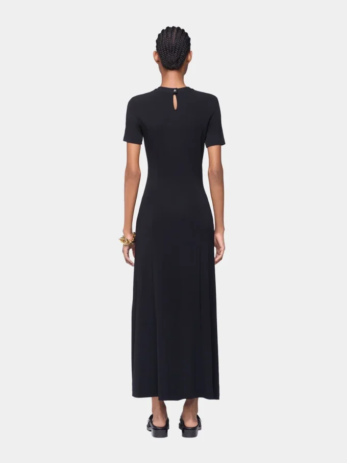 Drapiertes langes Kleid aus Jersey