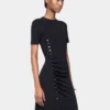 Drapiertes langes Kleid aus Jersey