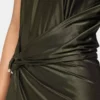 Drapiertes langes Kleid aus Jersey
