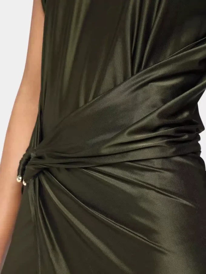 Drapiertes langes Kleid aus Jersey
