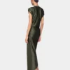 Drapiertes langes Kleid aus Jersey