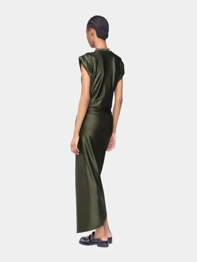 Drapiertes langes Kleid aus Jersey