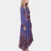 Drapiertes Midikleid aus bedrucktem Jersey